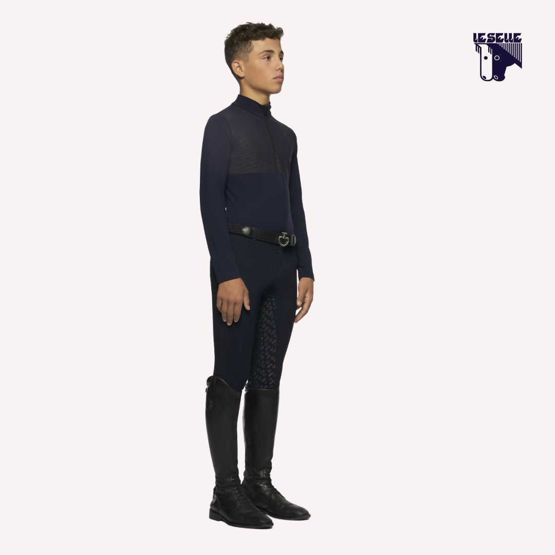 POLO TECNICA JERSEY FLEECE CAVALLERIA TOSCANA - BLU