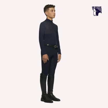 POLO TECNICA JERSEY FLEECE CAVALLERIA TOSCANA - BLU