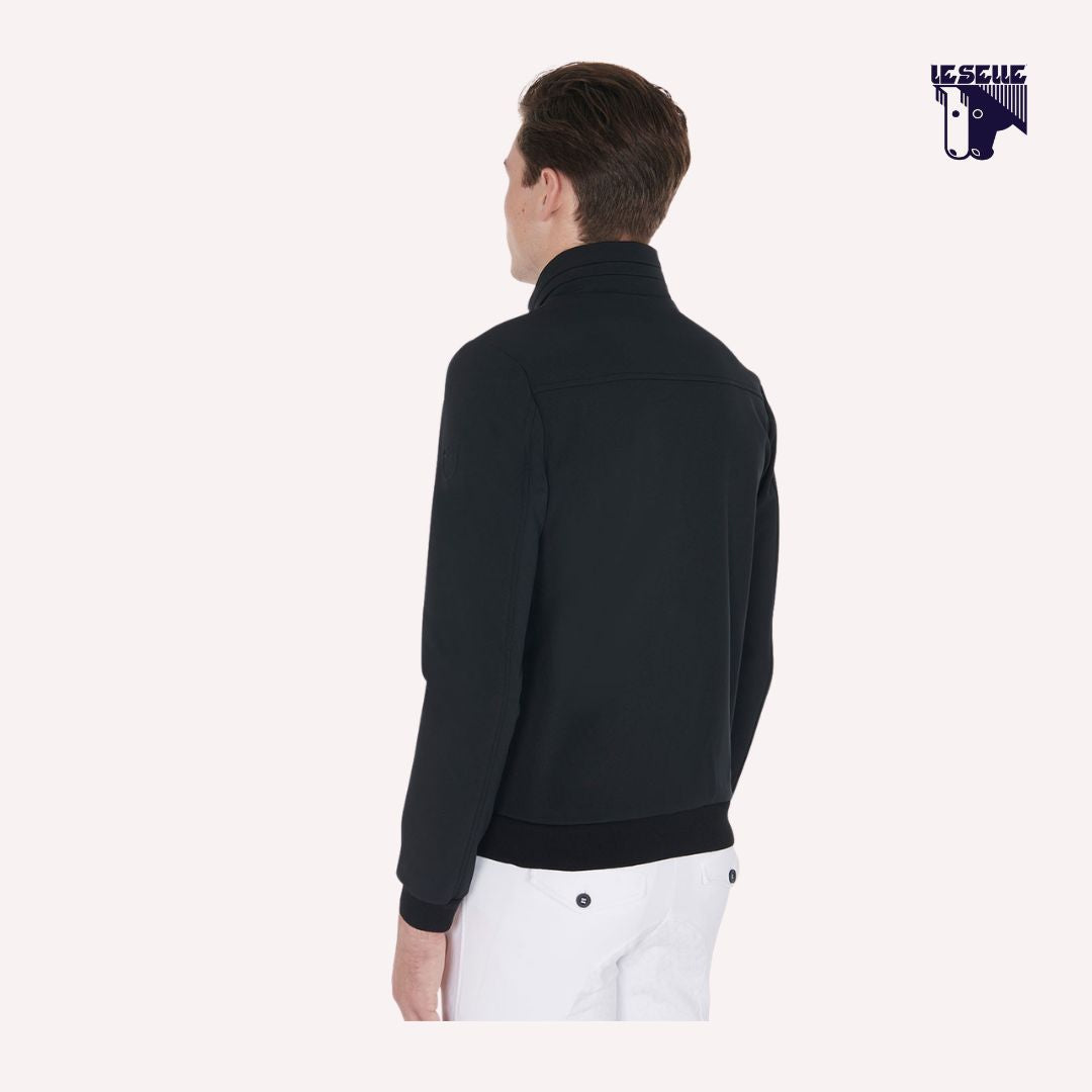 BOMBER IN TESSUTO TECNICO CON CAPPUCCIO ESTRAIBILE EQUESTRO - NERO