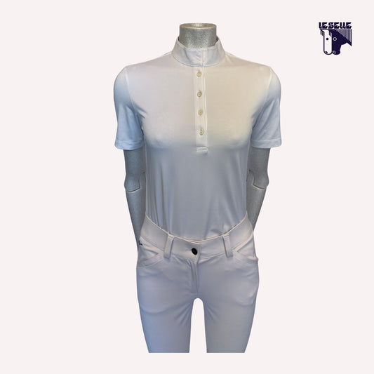 POLO DA GARA ANNA SCARPATI - BIANCO