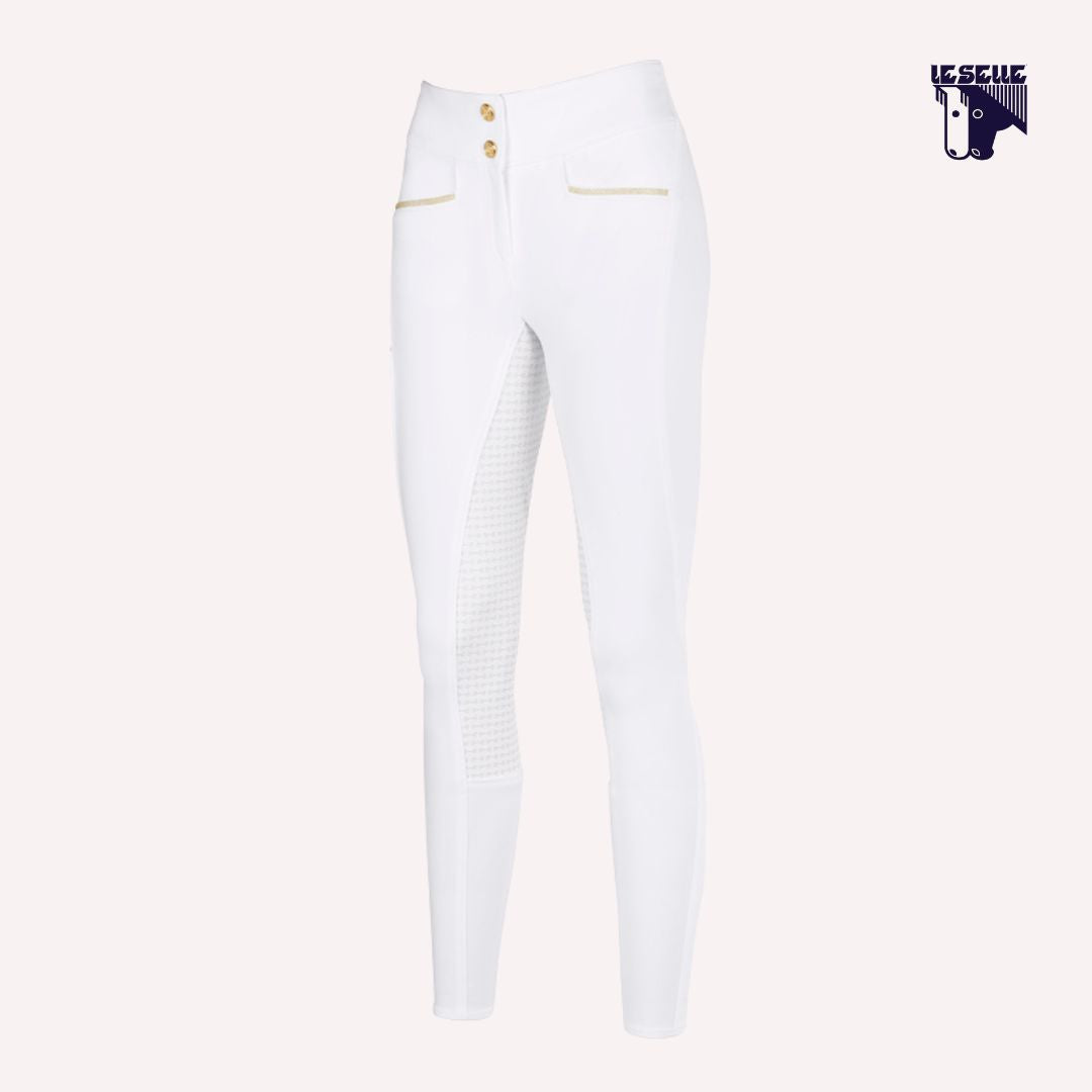 PANTALONI PIKEUR VIOLETTE - BIANCO