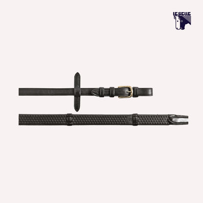 REDINI PER TESTIERA INGLESE FIBBIE IN OTTONE EQUESTRO - NERO