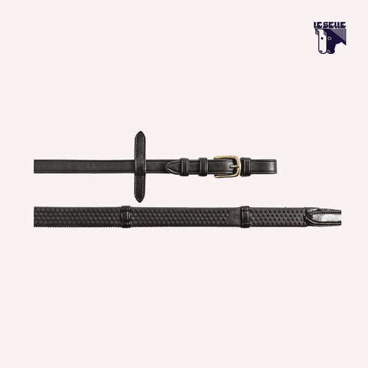 REDINI PER TESTIERA INGLESE FIBBIE IN OTTONE EQUESTRO - NERO