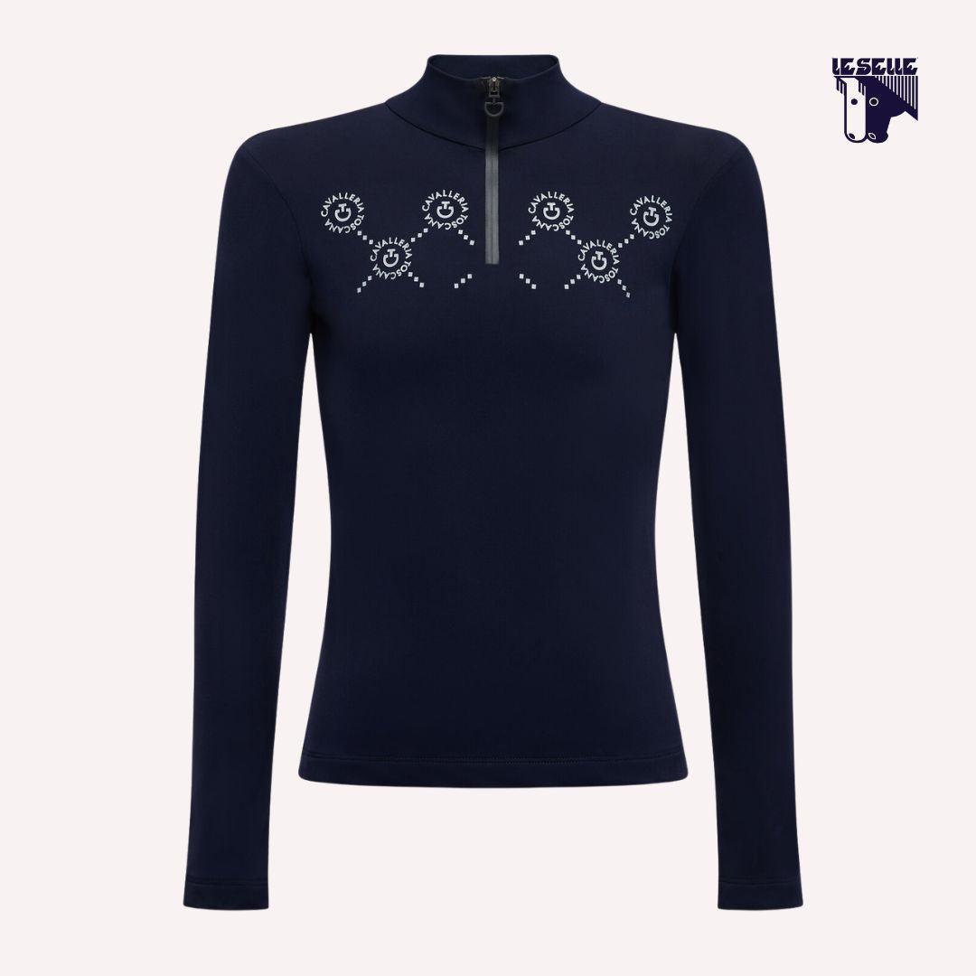 POLO DA BAMBINA IN JERSEY CAVALLERIA TOSCANA - BLU