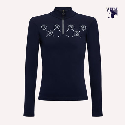 POLO DA BAMBINA IN JERSEY CAVALLERIA TOSCANA - BLU