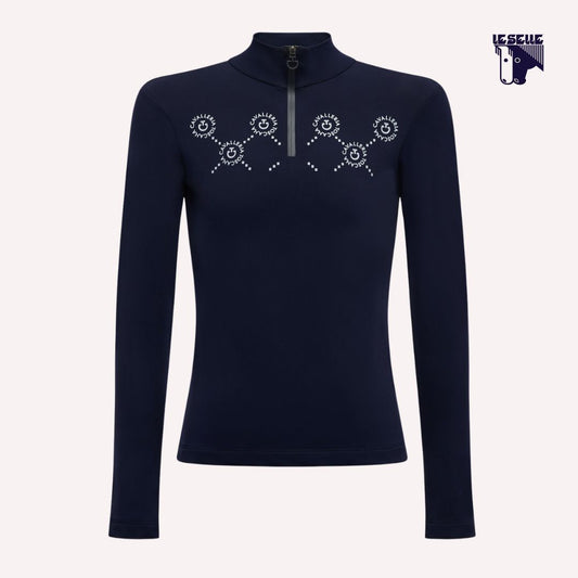 POLO DA BAMBINA IN JERSEY CAVALLERIA TOSCANA - BLU