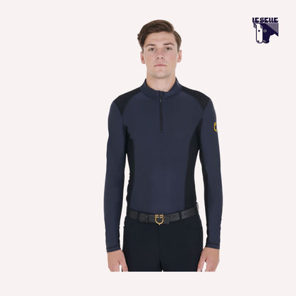 MAGLIA TERMICA SLIM FIT EQUESTRO - BLU