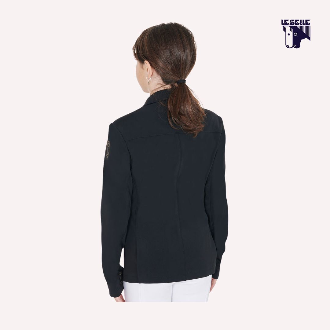 GIACCA DA GARA SLIM FIT QUATTRO BOTTONI EQUESTRO - NERO
