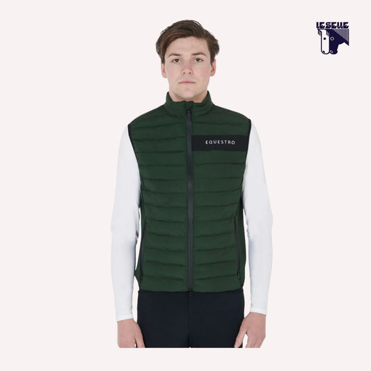 SMANICATO UOMO IN TESSUTO TECNICO ANTIVENTO EQUESTRO - VERDE