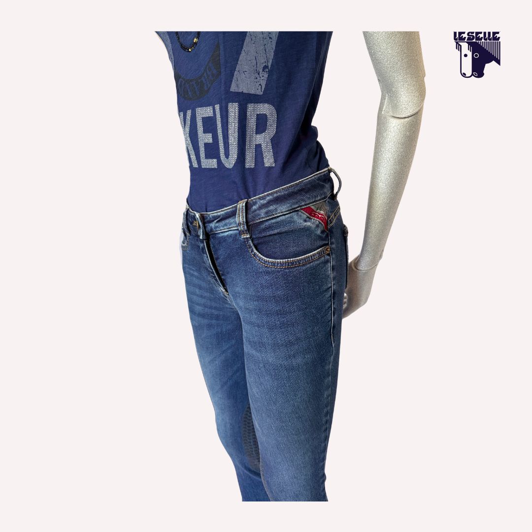 JEANS NECI GRIP AL GINOCCHIO ANIMO - DENIM