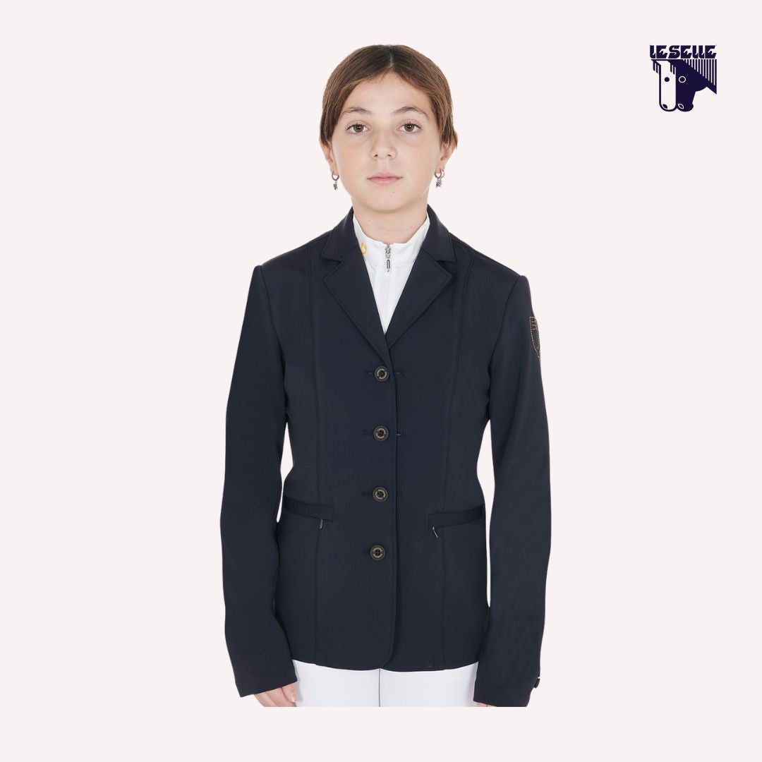 GIACCA DA GARA SLIM FIT QUATTRO BOTTONI EQUESTRO - BLU