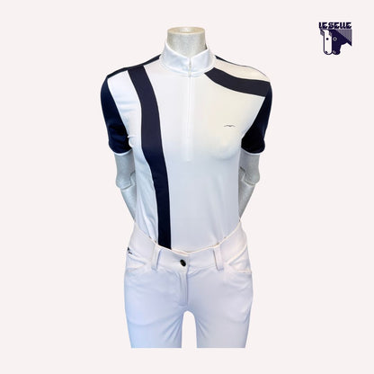 POLO BRIFFI DA GARA ANIMO - BIANCO/BLU