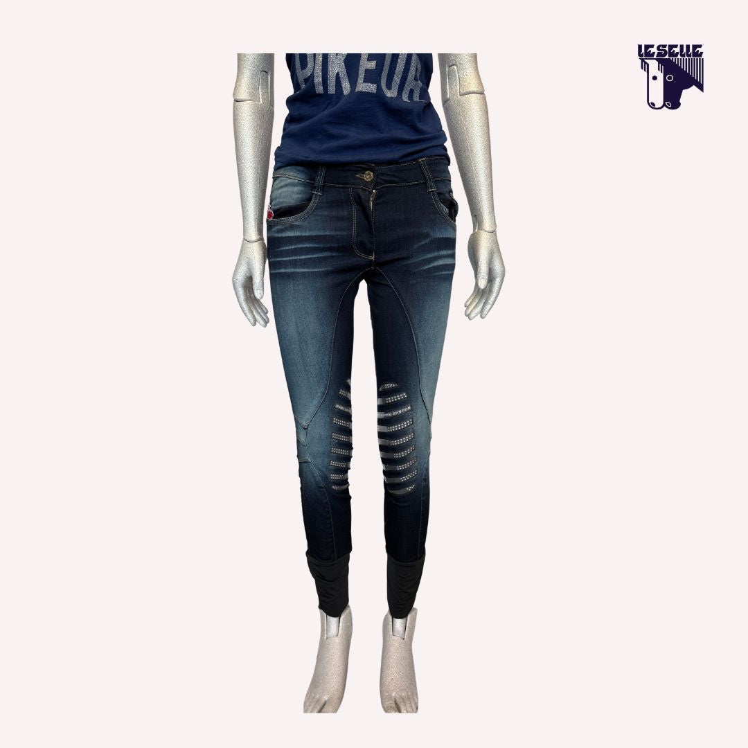 JEANS ANGEL GRIP AL GINOCCHIO ANIMO - DENIM