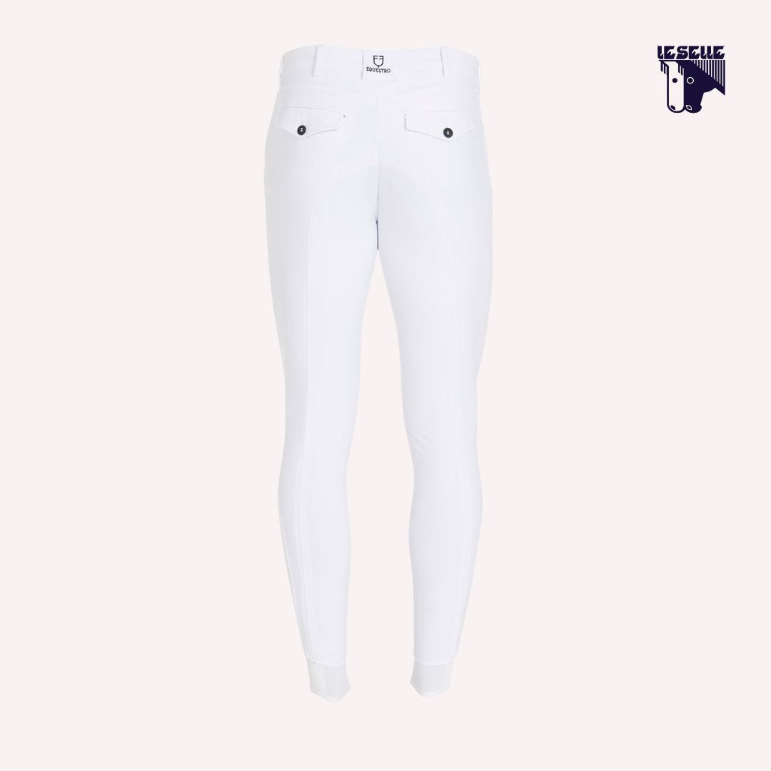 PANTALONI CASPAR LIGHT SLIM FIT EQUESTRO - BIANCO