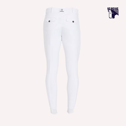 PANTALONI CASPAR LIGHT SLIM FIT EQUESTRO - BIANCO