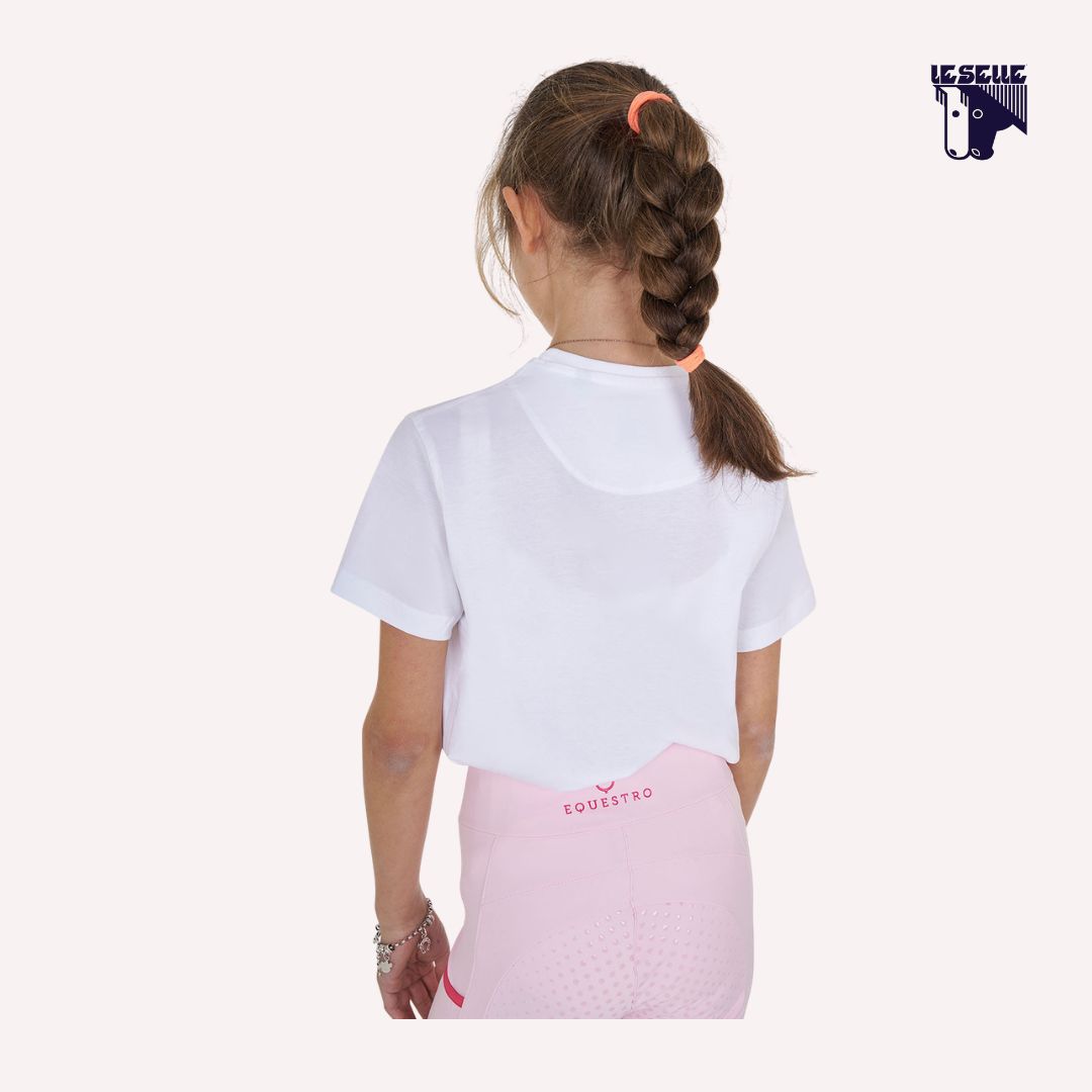 T-SHIRT BAMBINA SO LOVELY EQUESTRO - BIANCO