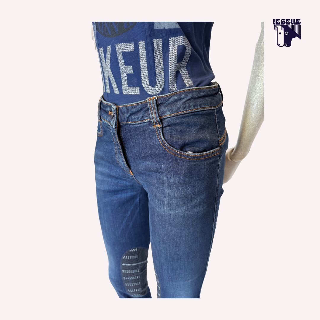 JEANS SAMUELE GRIP AL GINOCCHIO ANIMO - DENIM