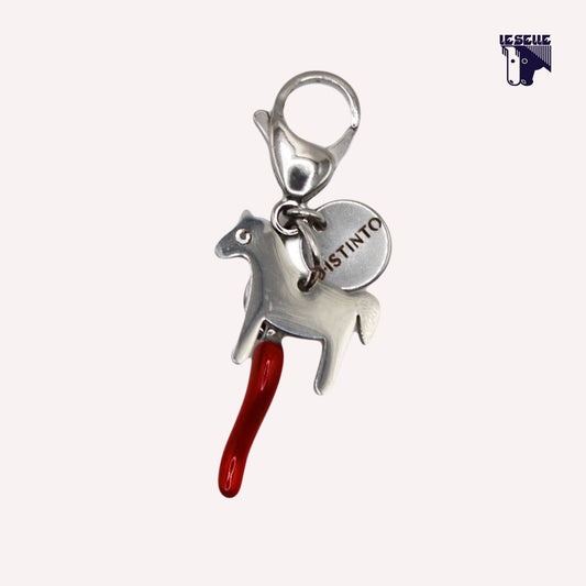 LUCKY CHARM CON CAVALLINO DISTINTO - ROSSO