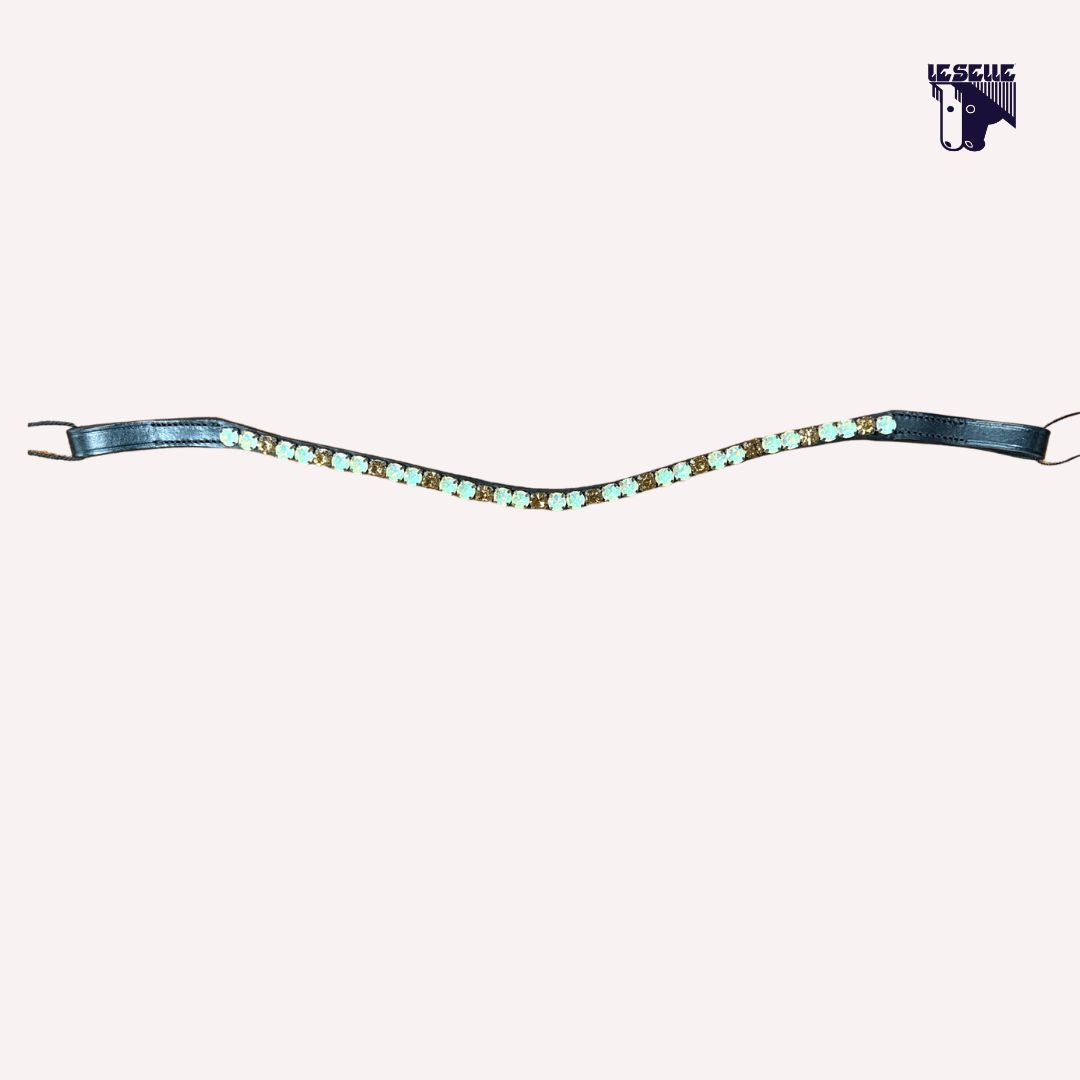 FRONTALINO SILVERLINE TACK - LIME/BRONZO