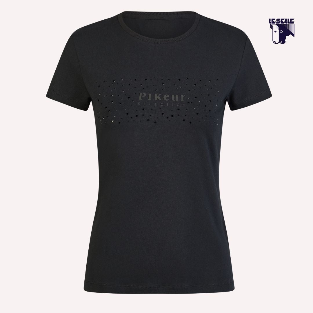 T-SHIRT PIKEUR IN COTONE - NERO