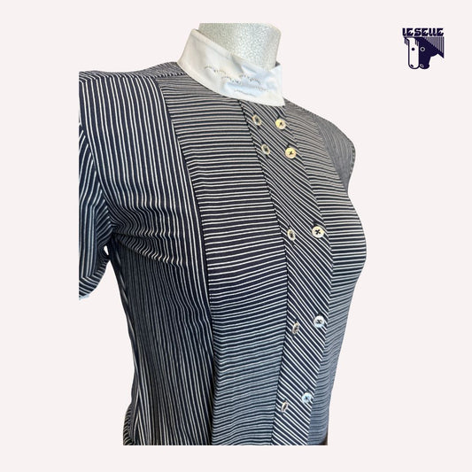 CAMICIA DA COMPETIZIONE MEZZA MANICA ANIMO - NERO/GRIGIO