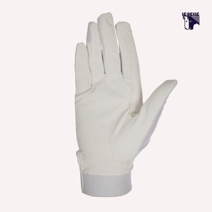 GUANTI UNISEX IN TESSUTO TECNICO EQUESTRO - BIANCO