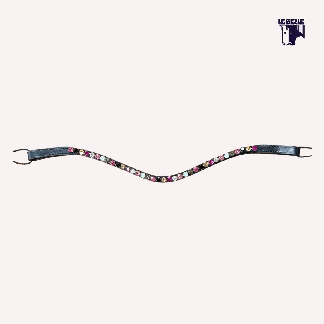 FRONTALINO SILVERLINE TACK -FUXIA/NERO