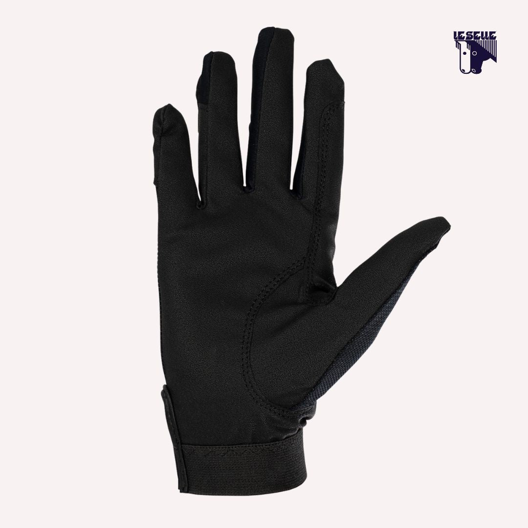 GUANTI UNISEX IN TESSUTO TECNICO EQUESTRO - NERO