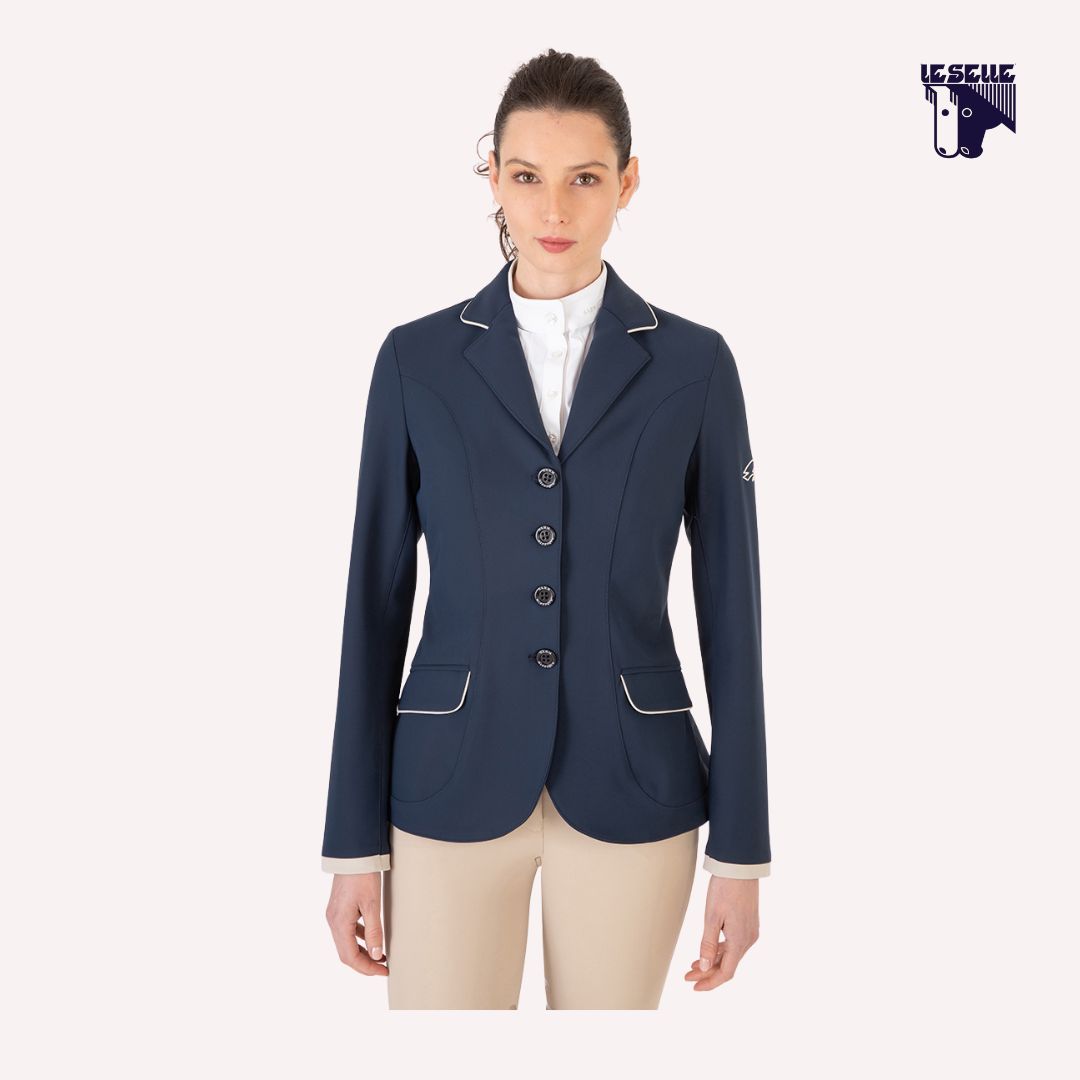 GIACCA AMANDA SARM HIPPIQUE - BLU/BEIGE