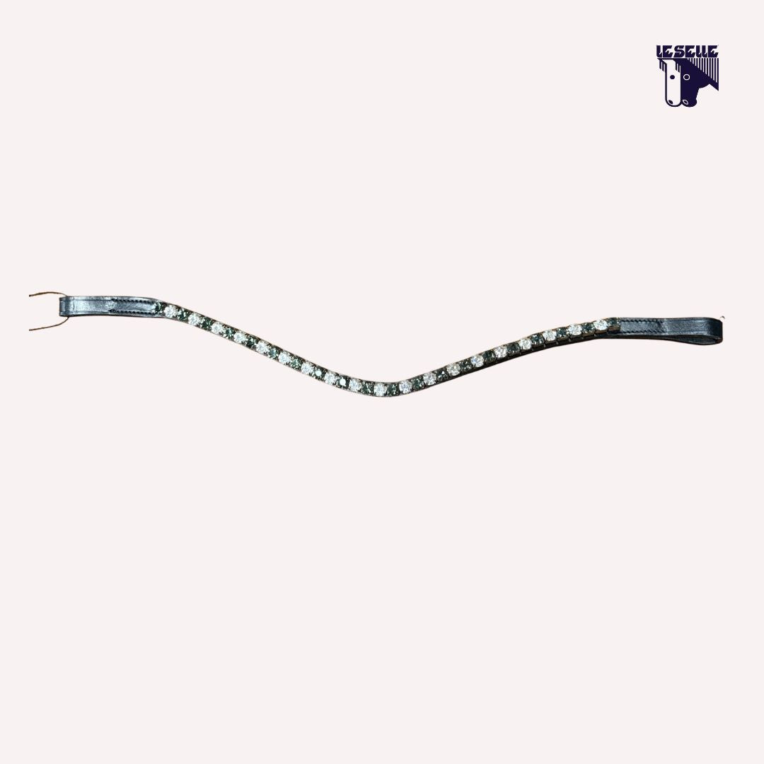 FRONTALINO SILVERLINE TACK - BIANCO/VERDE