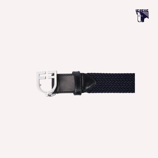 CINTURA EQUESTRO INTRECCIATA - BLU