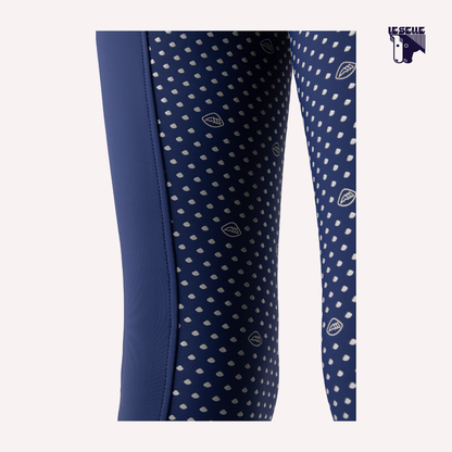 LEGGINGS UNISEX EQUILINE CUNIX - NAVY PEONY