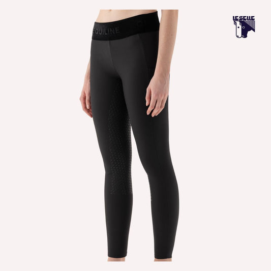 LEGGINGS INVERNALI EQUILINE GIRAFH - NERO