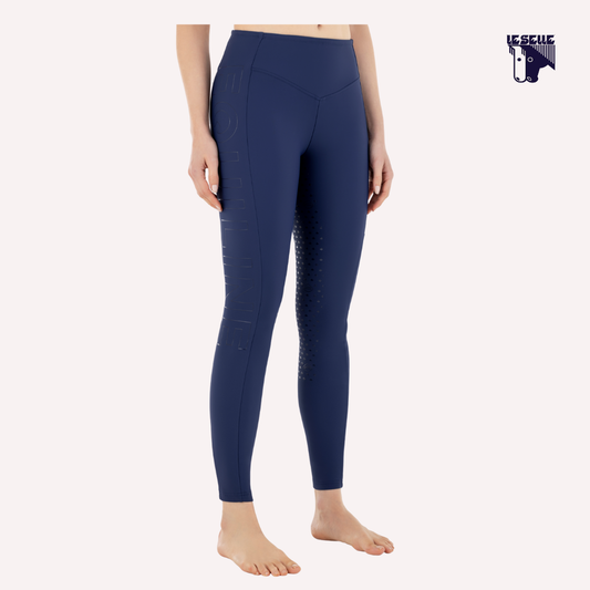 LEGGINGS INVERNALI EQUILINE CAISFH - NAVY PEONY