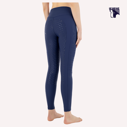 LEGGINGS INVERNALI EQUILINE CAISFH - NAVY PEONY