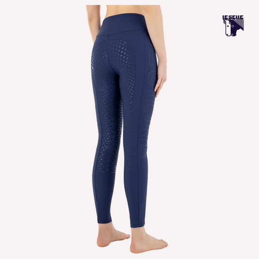 LEGGINGS INVERNALI EQUILINE CAISFH - NAVY PEONY