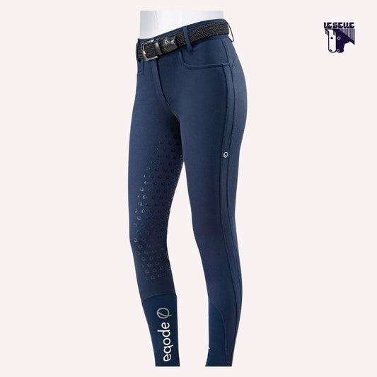 PANTALONI EQODE A VITA ALTA DARCEY - BLU