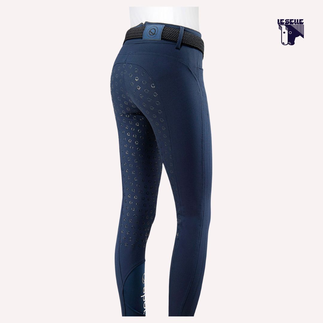 PANTALONI EQODE A VITA ALTA DARCEY - BLU