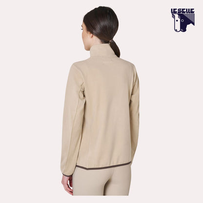 TRAINING TOP EQUESTRO FLEECE - BEIGE