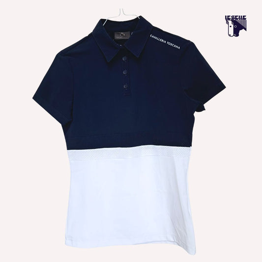 POLO CAVALLERIA TOSCANA PERFORATED STRIPED JERSEY