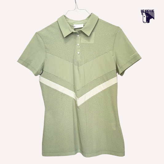 POLO CAVALLERIA TOSCANA PERFORATED JERSEY PISTACHIO