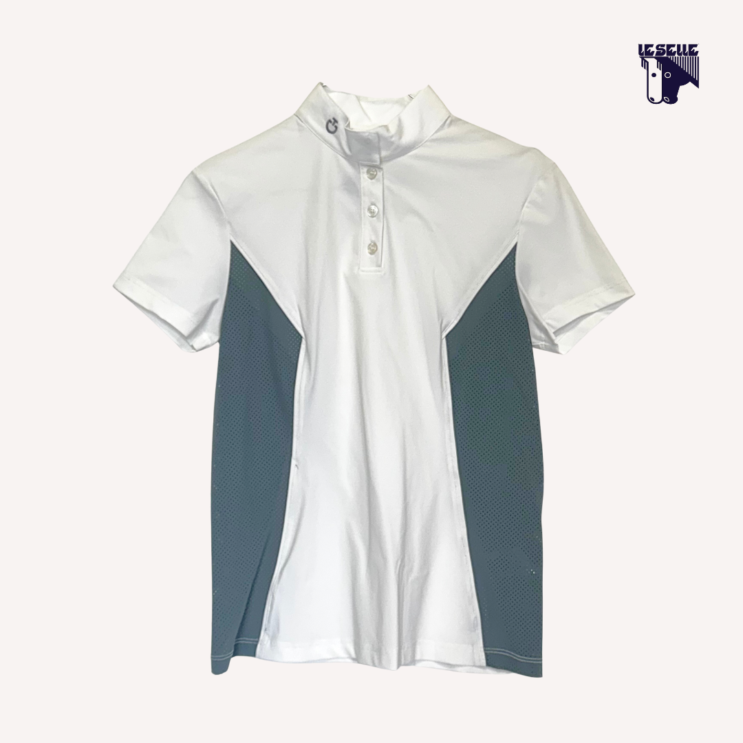 CAVALLERIA TOSCANA POLO JERSEY PERFORATED INSERTS