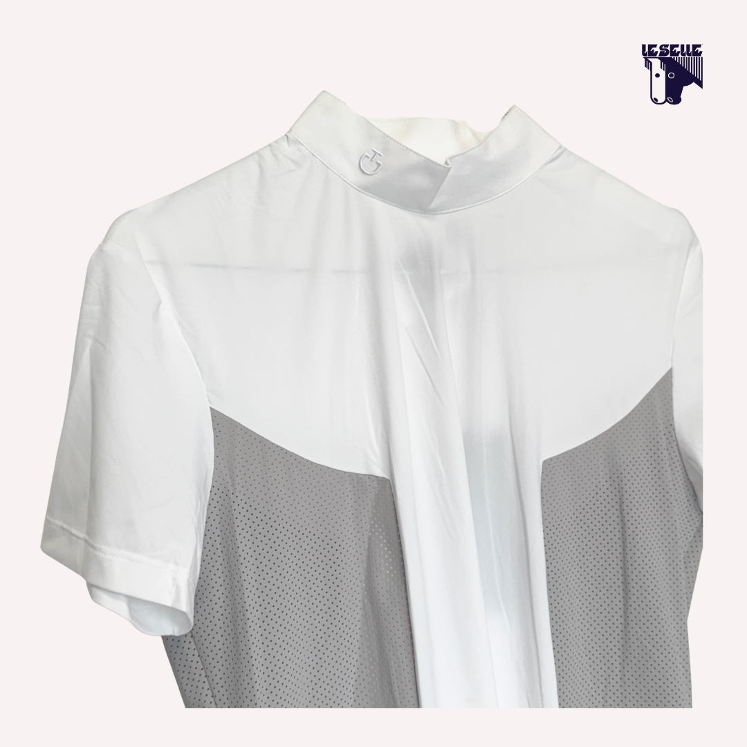 CAVALLERIA TOSCANA POLO JERSEY PERFORATED INSERTS