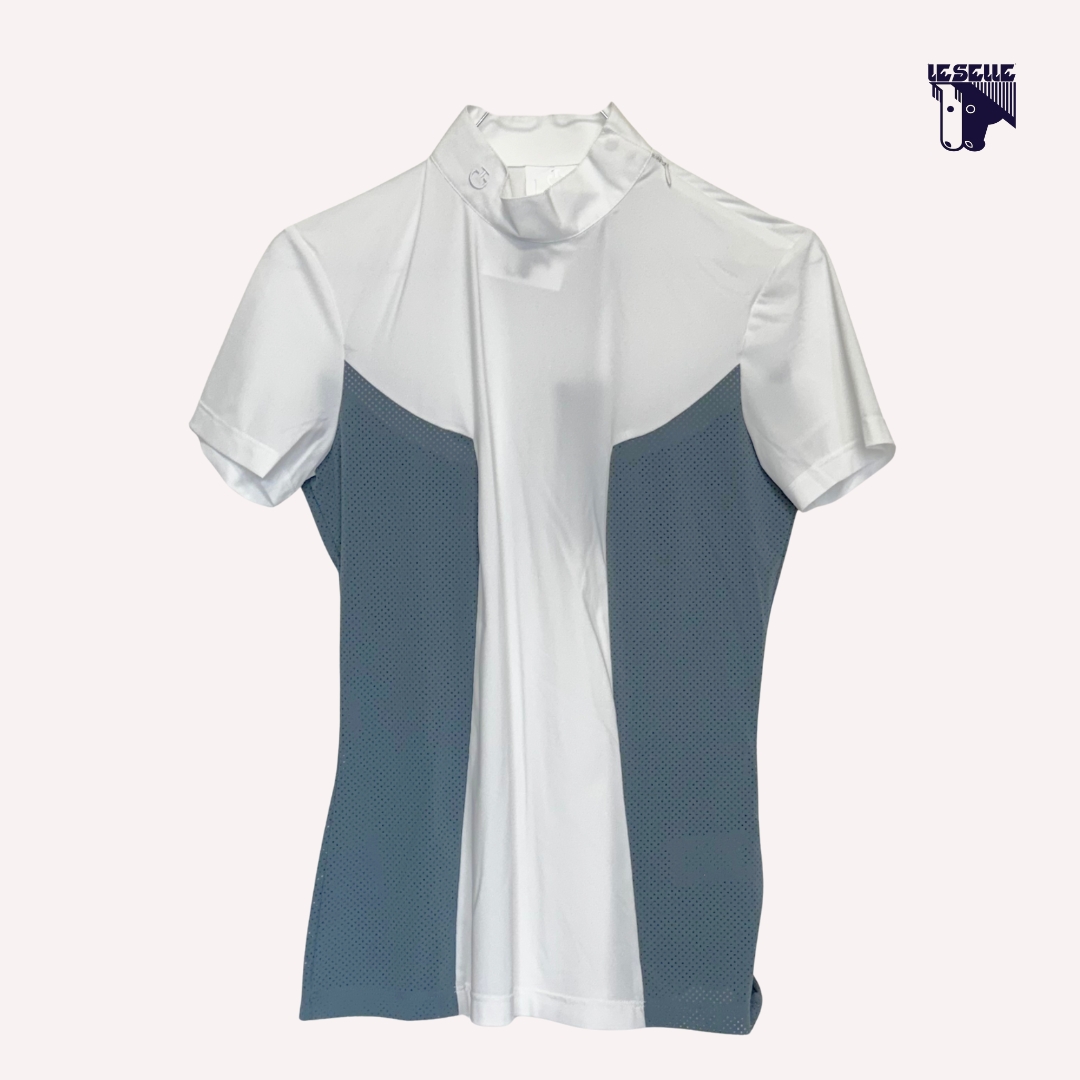 CAVALLERIA TOSCANA POLO JERSEY PERFORATED INSERTS