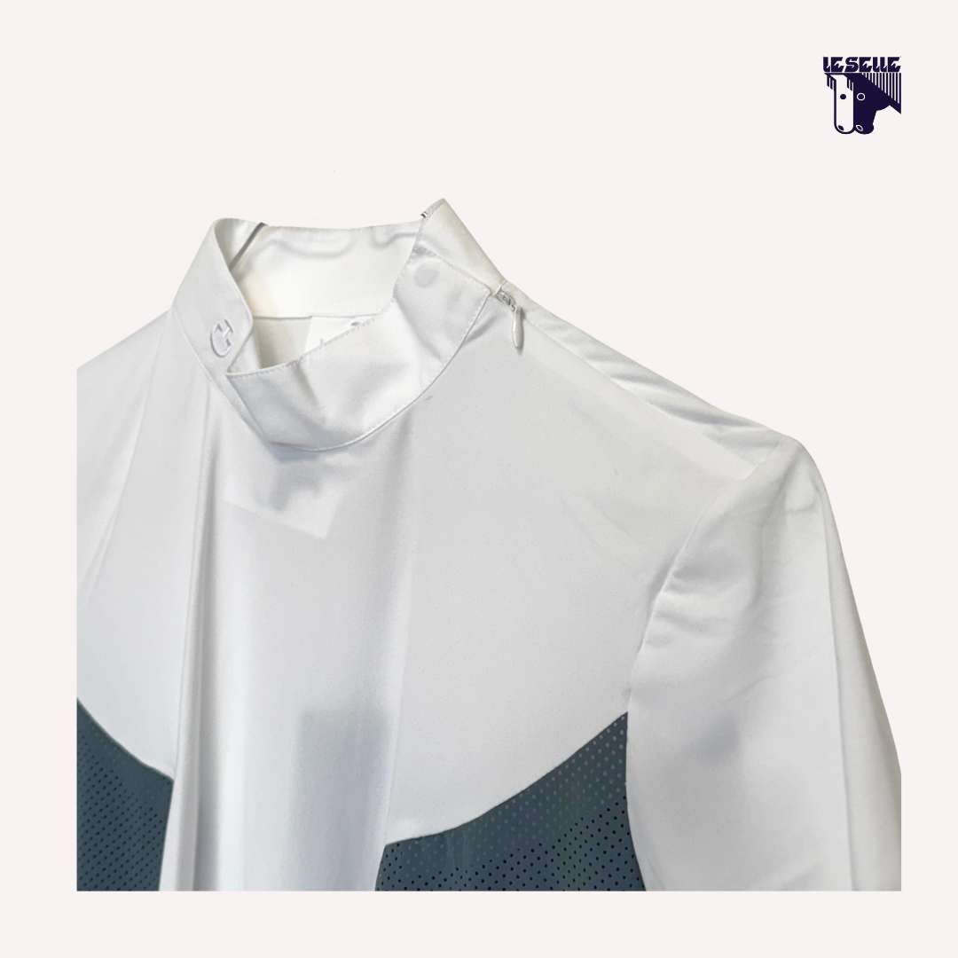 CAVALLERIA TOSCANA POLO JERSEY PERFORATED INSERTS