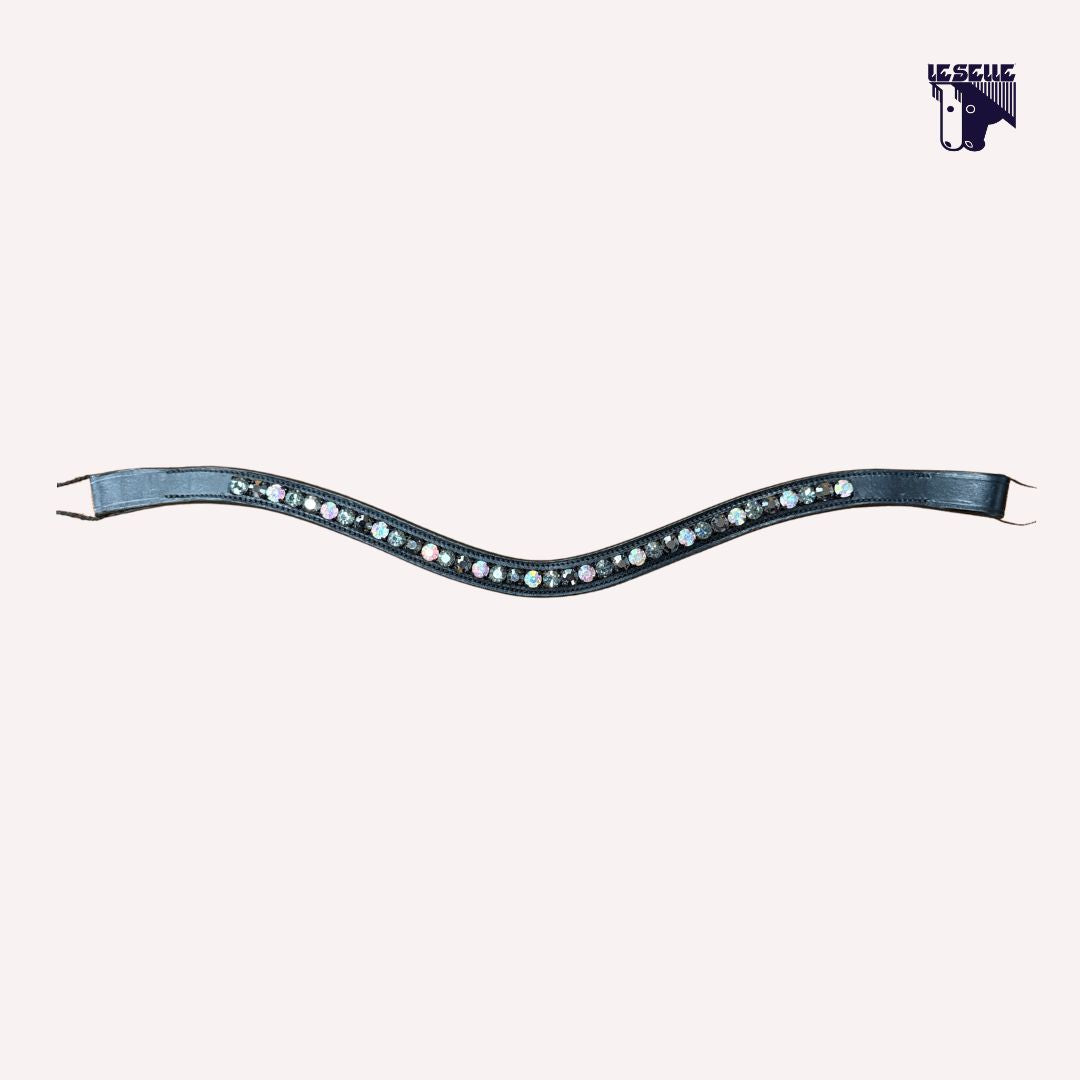 FRONTALINO SILVERLINE TACK - GRIGIO CRYSTAL AB