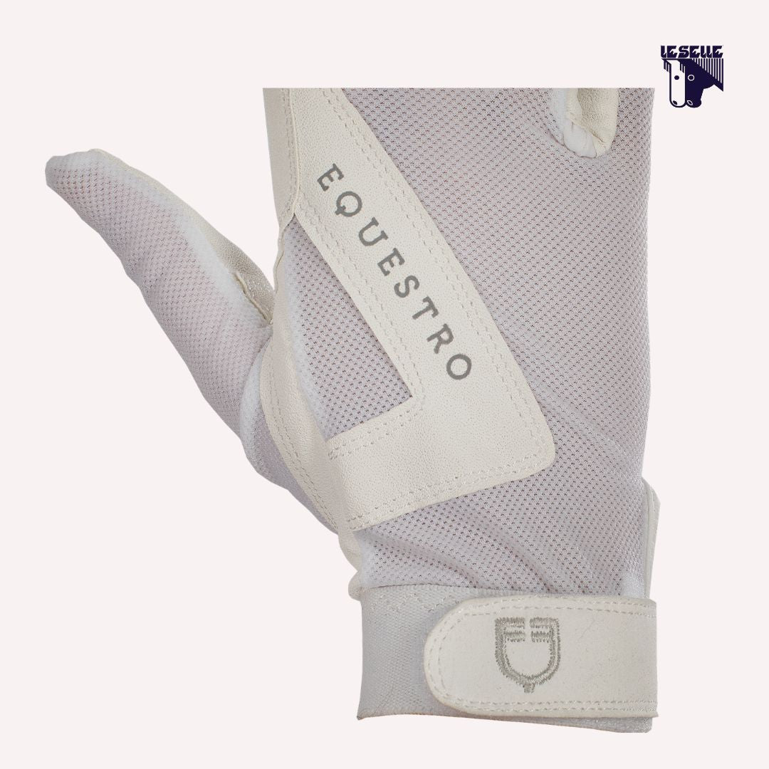 GUANTI UNISEX IN TESSUTO TECNICO EQUESTRO - BIANCO