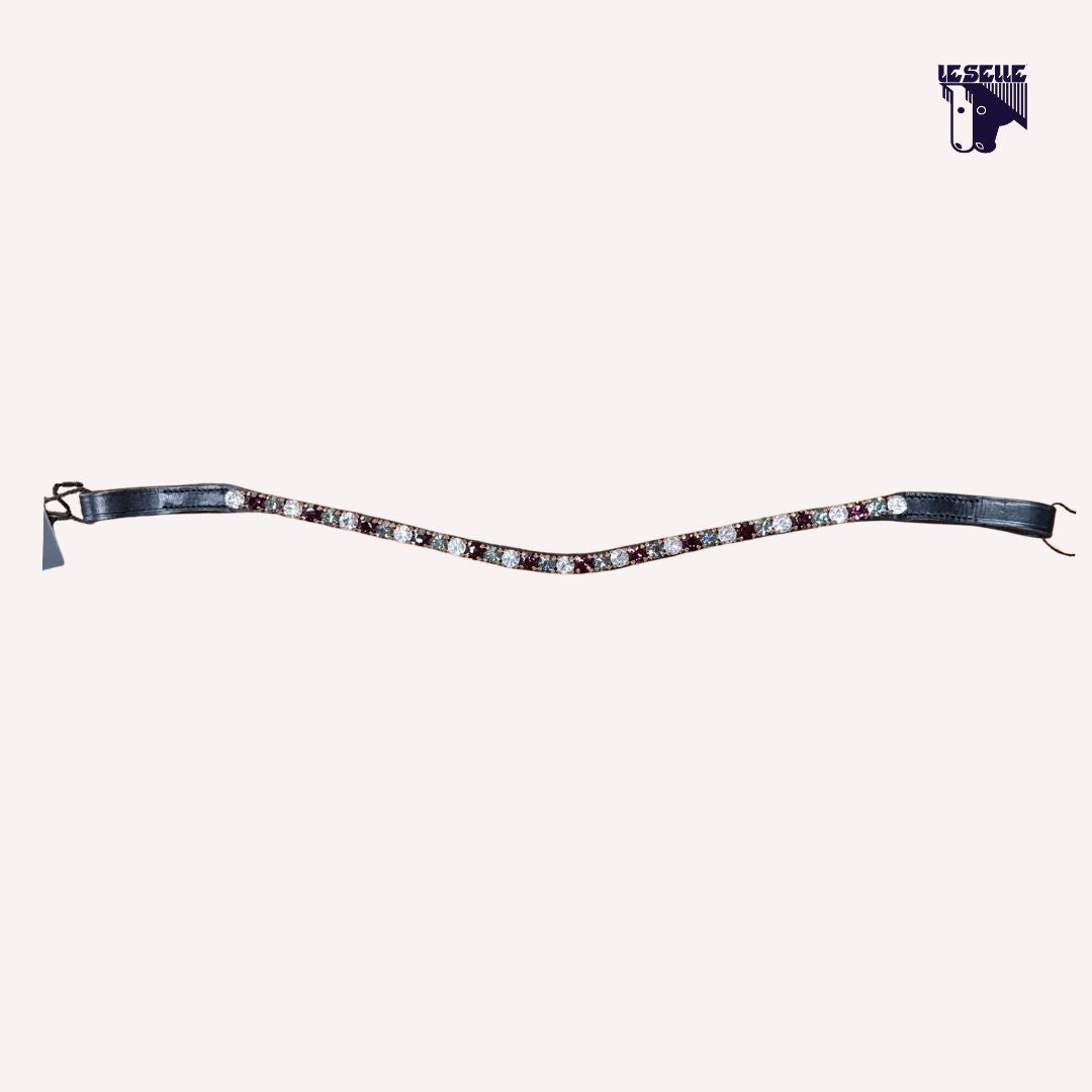 FRONTALINO SILVERLINE TACK - BIANCO/GRIGIO/VIOLA