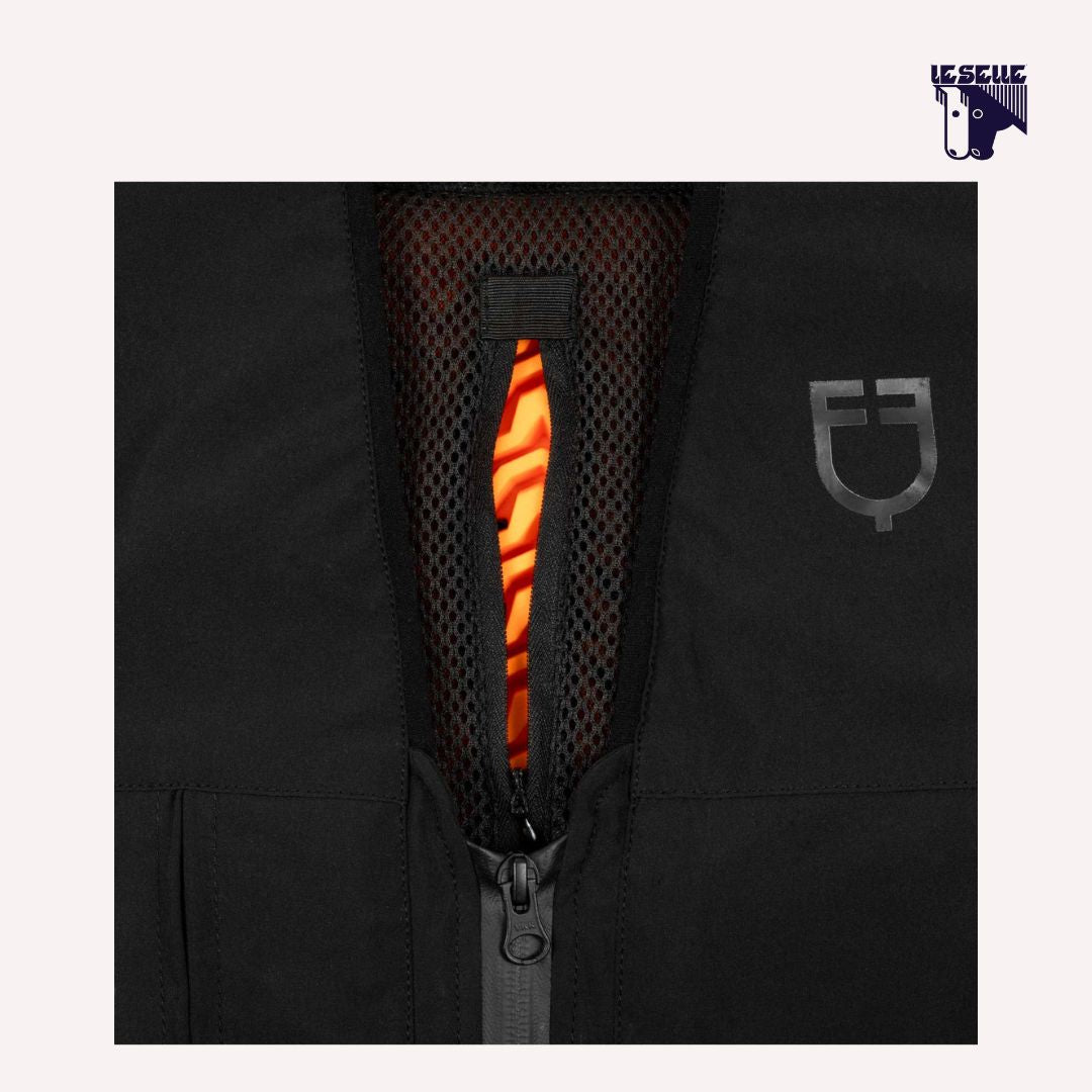 GILET AIRBAG CON PROTEZIONE POSTERIORE LIVELLO 2 EQUESTRO - NERO