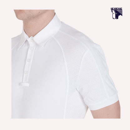 POLO SLIM FIT EQUESTRO - BIANCO
